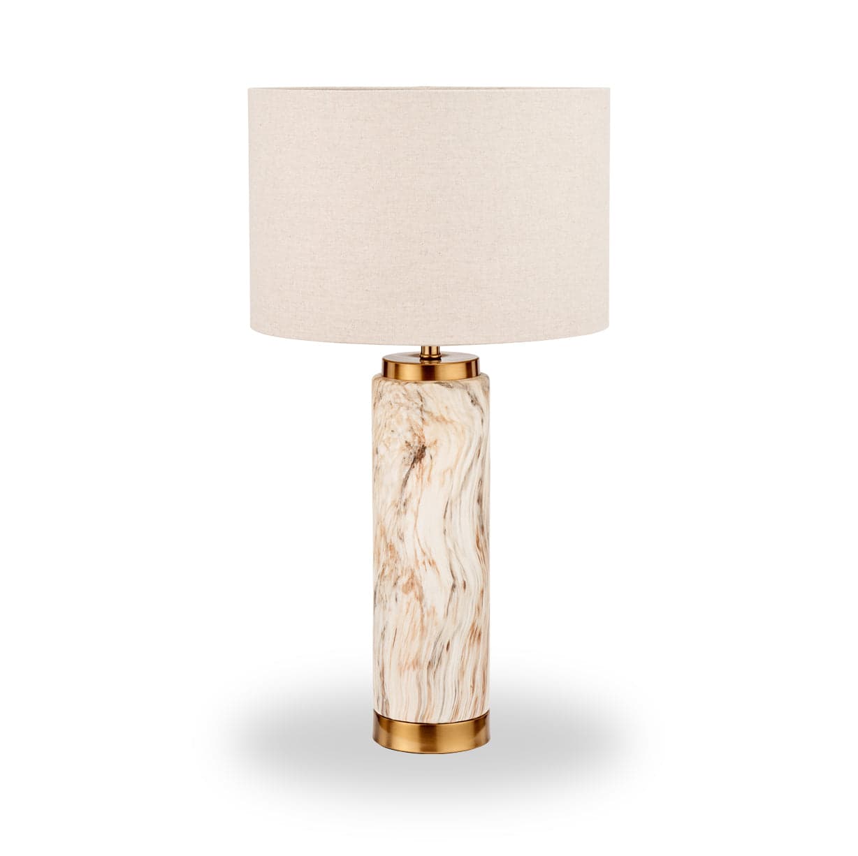 Carrara Stone Effect Ceramic Tall Table Lamp